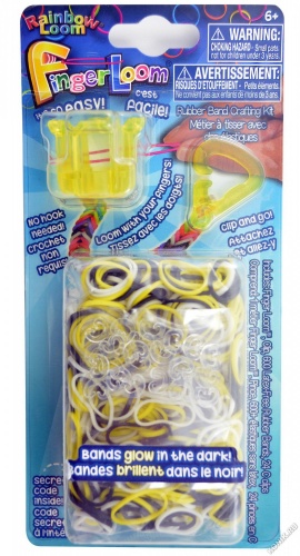 Набор для плетения браслетов из резиночек RAINBOW LOOM Finger Loom (Фингер Лум), желтый фото 2
