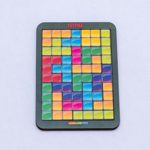 Логическая игра WOODLANDTOYS 65206 Тетрис малый цветная мозайка фото 2