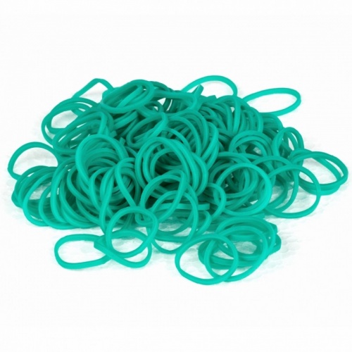 Резиночки для плетения браслетов RAINBOW LOOM, сине-зеленый фото 3
