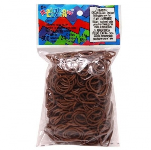 Резиночки для плетения браслетов RAINBOW LOOM, какао фото 2