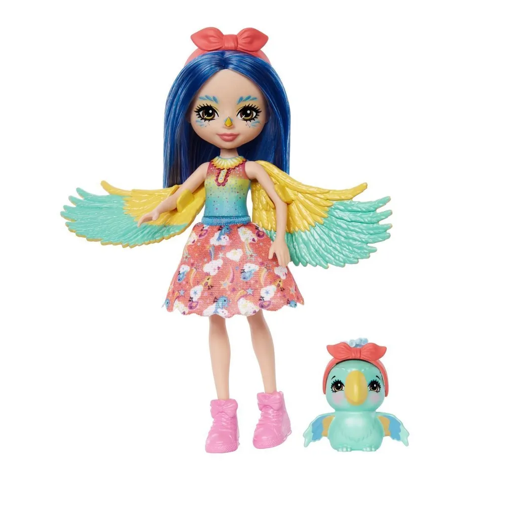 Mattel. Кукла "Enchantimals Prita Parakeet & Flutter" Попугай Прита и питомец Флаттер арт.HHB89