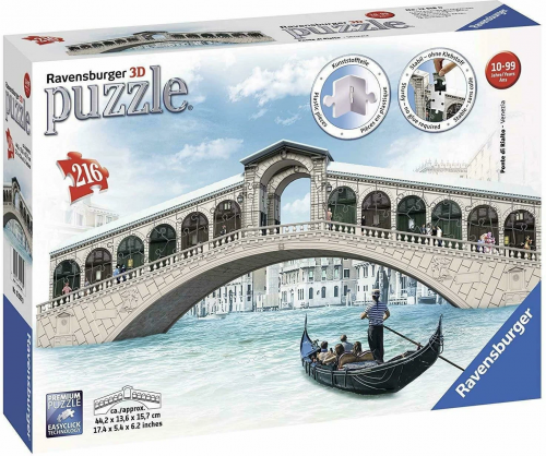 Ravensburger. Пазл карт. 3D 216 "Мост Риальто в Венеции" арт.12518 фото 3