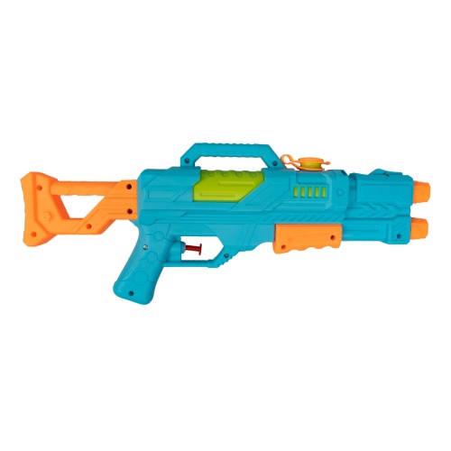 Водный пистолет с помпой Bondibon "Наше Лето", РАС, 37х15х4,5 см, 220 мл, голубой. фото 2