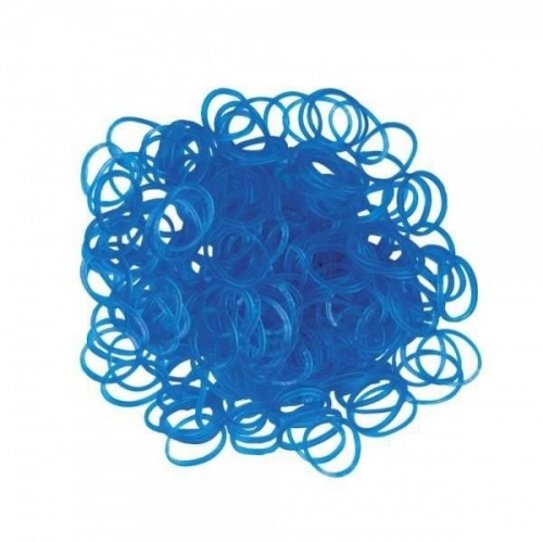 Резиночки для плетения браслетов RAINBOW LOOM, гелевые голубые фото 3