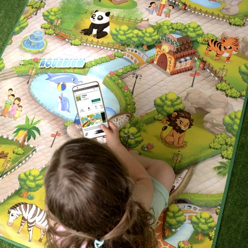 Интерактивная игра KNOPA 657027 коврик Зоопарк 3D фото 4