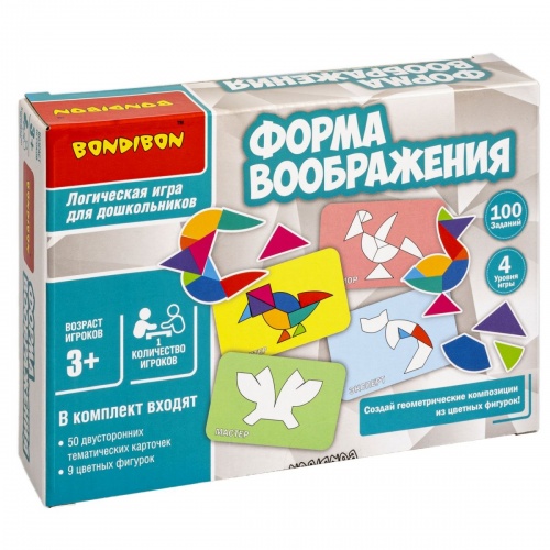 Обучающие игры для дошкольников Bondibon «ФОРМА ВООБРАЖЕНИЯ», BOX фото 2