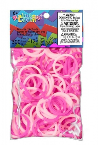 Резиночки для плетения браслетов RAINBOW LOOM, розовый камуфляж фото 2