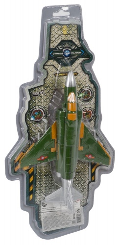 Игр. пласт. на бат. военный самолёт, PVC 22x11x42 см, 2 вида, арт. KY80306-2. фото 2