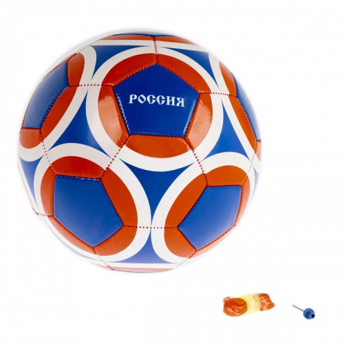 Мяч футбольный, 280-300г, №5, PVC, глянц., 1 слой, Россия. фото 3