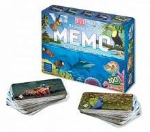 Мемо 2 в 1 "Пернатый мир и Подводные обитатели" 100 карточек арт.8506