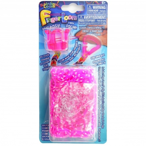 Набор для плетения браслетов из резиночек RAINBOW LOOM Finger Loom (Фингер Лум), розовый фото 2