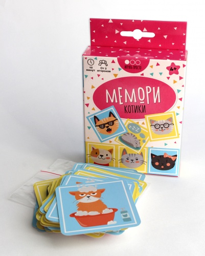 Настольная карточная игра "Мемори. Котики" фото 2