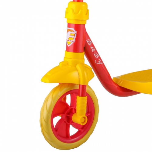 Самокат городской Foxx Baby с пластиковой платформой и EVA колесами 115мм (и.упак), желто-красный #1 фото 5