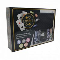 Фабрика Покера: Премиум-набор из 200 фишек для покера с номиналом в кожаном кейсе арт.CPPS200L