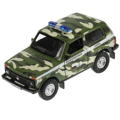 Технопарк. Модель "Uaz Hunter/Lada Камуфляж" металл 12 см,дв,баг,инерц, арт.HUNTERLADA4X4-12DB12-MIL фото 3