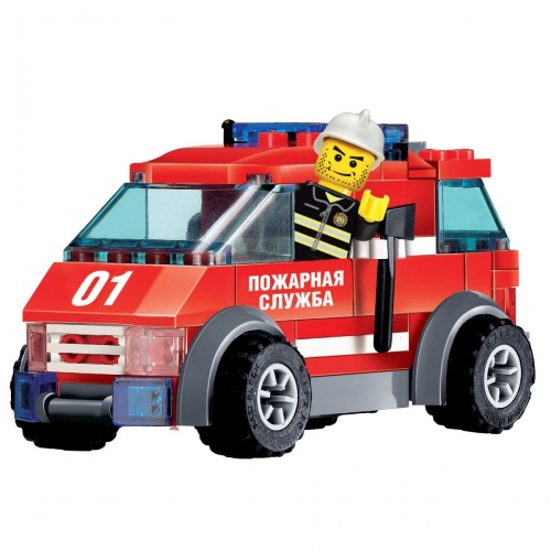 Конструктор Bondibon, Пожарная Служба, Машина, 83 дет., BOX фото 4