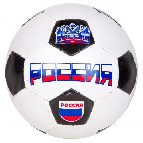 Мяч футб.,230/250г, №5, PVC , matt, 1poly cot,"РОССИЯ" фото 2
