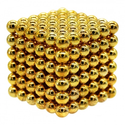 Magnetic Cube, золото, 216 шариков, 5 мм фото 3