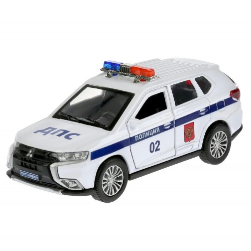 Технопарк. Модель "Mitsubishi Outlander" Полиция арт.OUTLANDER-12POL-WH 12см, откр дв, инерц.белый фото 3