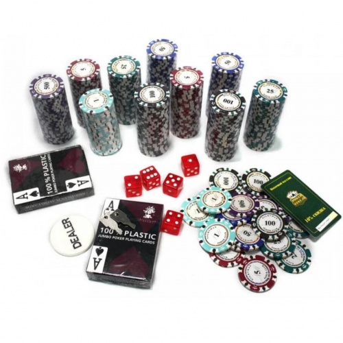 "Premium 300" Премиум набор для игры в покер. Карты 100% пластик. фото 2