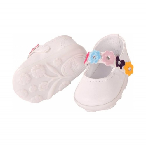 Обувь,туфли белые с цветочным ремешком, 42-50 см фото 2