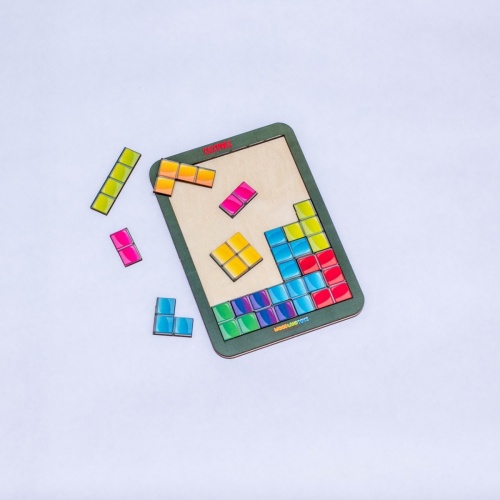 Логическая игра WOODLANDTOYS 65206 Тетрис малый цветная мозайка фото 4