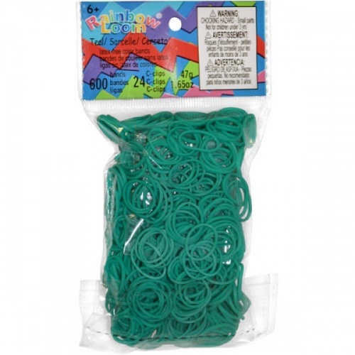 Резиночки для плетения браслетов RAINBOW LOOM, сине-зеленый фото 2