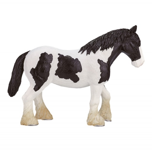 Лошадь Клейдесдаль, черно-белая фото 3