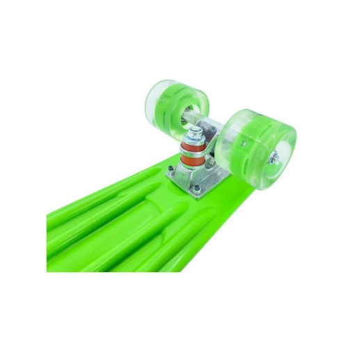 Скейт Зеленый со светящимися колесами фото 3