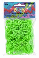 Резиночки для плетения браслетов RAINBOW LOOM, неоново-зеленые
