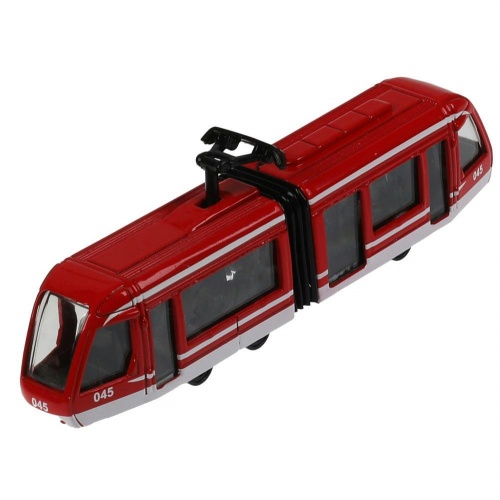 Технопарк. Трамвай с резинкой металл 12 см, в ассорт, дисплей, кор арт.TRAMNEWOLD-12DISP24-MIX фото 6