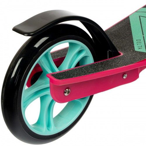 Самокат детский BONDIBON DELTA сталь+пластик, нескладной, колеса PU 200*180мм, розовый фото 8