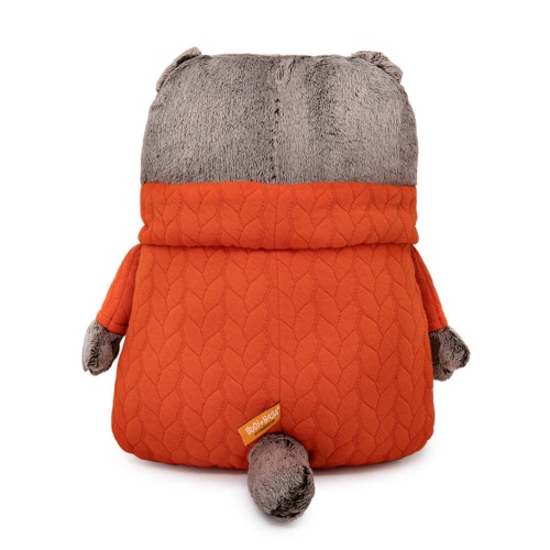 Мягкая игрушка BUDI BASA Kp34-251 Кот-подушка в свитере с косами 32 см фото 4