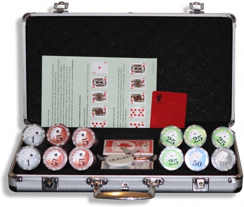 "Royal Flush300", набор для игры в покер, 300 фишек по 11,5 грамм. фото 2