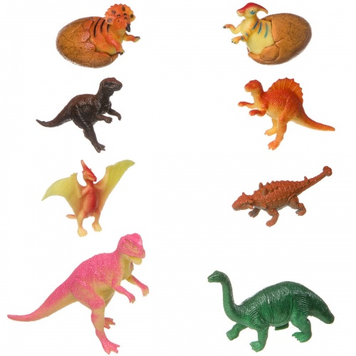 Набор животных динозавров 8 шт. 2,5-5", BONDIBON "Ребятам о Зверятах", РАС 15х23 см фото 3