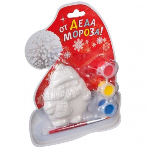 Набор для творчества Bondibon"Ёлочные украшения" Снеговичок на карте Шапка Д.Мороза фото 2