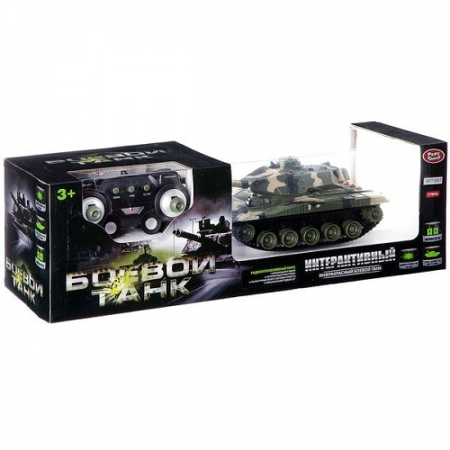 Боевой танк на ик-управлении Play Smart, Full Func, аккум./ адаптер, BOX 49,5x15x14,5 см, арт.9808. фото 2