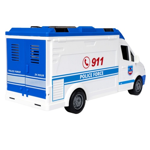 Многофункциональная инерционная машинка Bondibon «ПАРК ТЕХНИКИ», полиция фургон, BOX фото 4