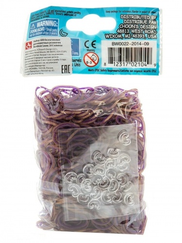 Резиночки для плетения браслетов RAINBOW LOOM, Персидская коллекция - фиолетовый фото 3