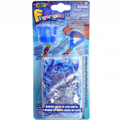 Набор для плетения браслетов RAINBOW LOOM Finger Loom (Фингер Лум), синий фото 2