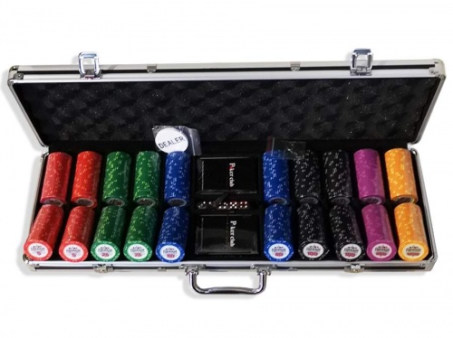 "Premium 500" Премиум набор для игры в покер. Карты 100% пластик. фото 2