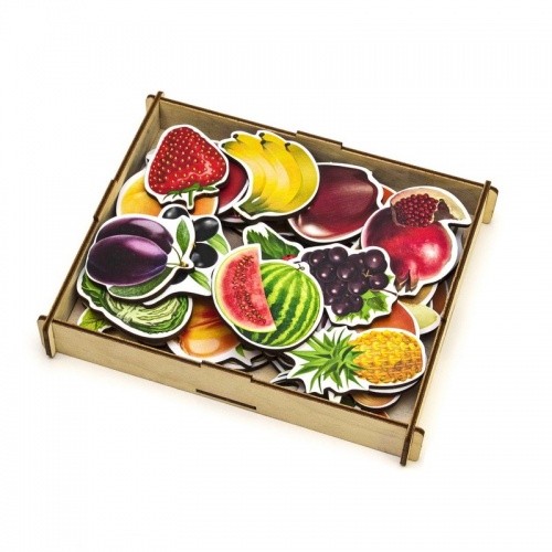 Набор WOODLANDTOYS 111401 Овощи, фрукты, ягоды (дер.коробка) фото 2