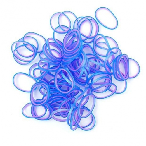 Резиночки для плетения браслетов RAINBOW LOOM, коллекция Перламутр розово-голубой фото 2