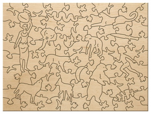 Страна сказок Фигурный деревянный пазл  "Маугли" арт.8289 (мрц 485 руб) /48 фото 5