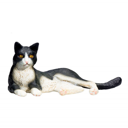Кошка, черно-белая (лежащая) фото 3