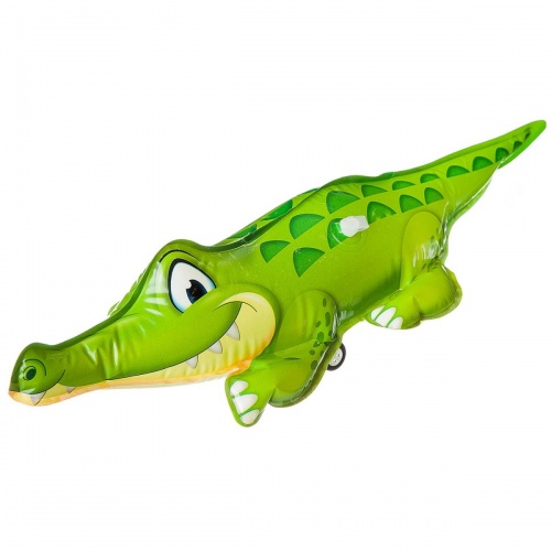 Игрушка надувная с инерц. механизмом Bondibon, в ассорт.: крокодил, динозавр, CRD фото 4