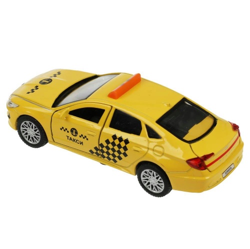 Технопарк. Модель "Hyundai Sonata. Такси" металл 12 см, багаж, инерц, желтый, арт.SONATA-12TAX-YE фото 5