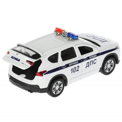 Технопарк. Модель "Hyundai Santafe. Полиция" 12см, метал свет-звук двер,баг,арт.SANTAFE2-12SLPOL-WH фото 4