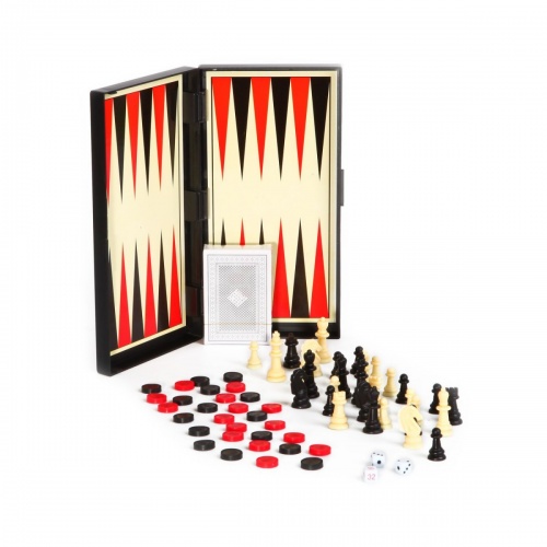 Удачная партия Бондибон BOX 4 в 1 шашки, шахматы, нарды, карты арт. 9841 фото 4