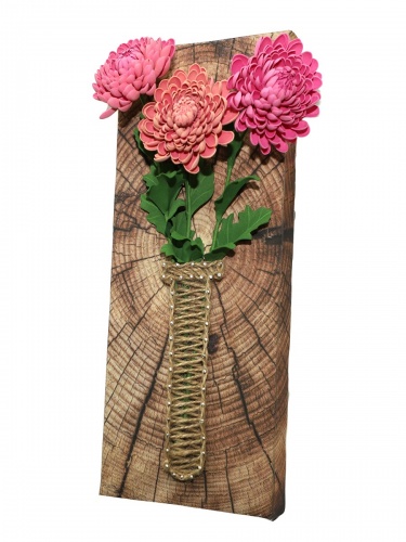 Набор для творчества ВОЛШЕБНАЯ МАСТЕРСКАЯ FS-04 3D картина "Хризантемы садовые" фото 2
